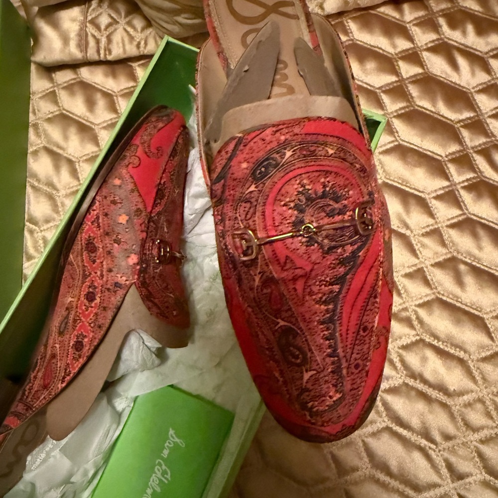 Red Paisley Loafers